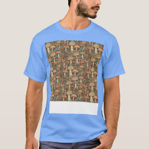 Camiseta Mushroom Seamless Pattern Fungus Hippie Shroom Eno