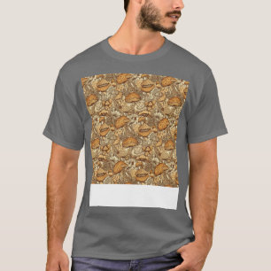 Camiseta Mushroom Seamless Pattern Fungus Hippie Shroom Eno