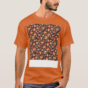 Camiseta Mushroom Seamless Pattern Fungus Hippie Shroom Eno