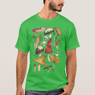 Camiseta Mushroom Shirt Mycology Fungi Foraging Mushroom Wh