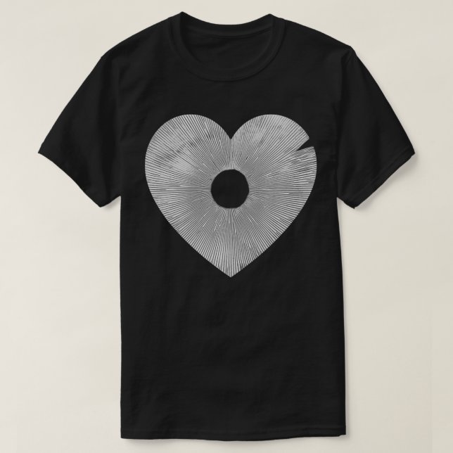 Camiseta Mushroom Spore Heart Fungi Mycology Foraging Love  (Diseño del anverso)