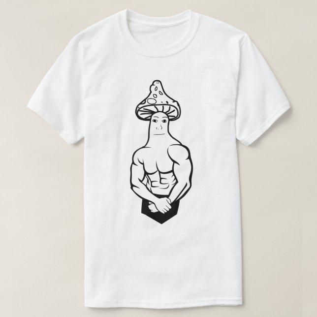 Camiseta Mushroom Wojak Siente Meme (Diseño del anverso)