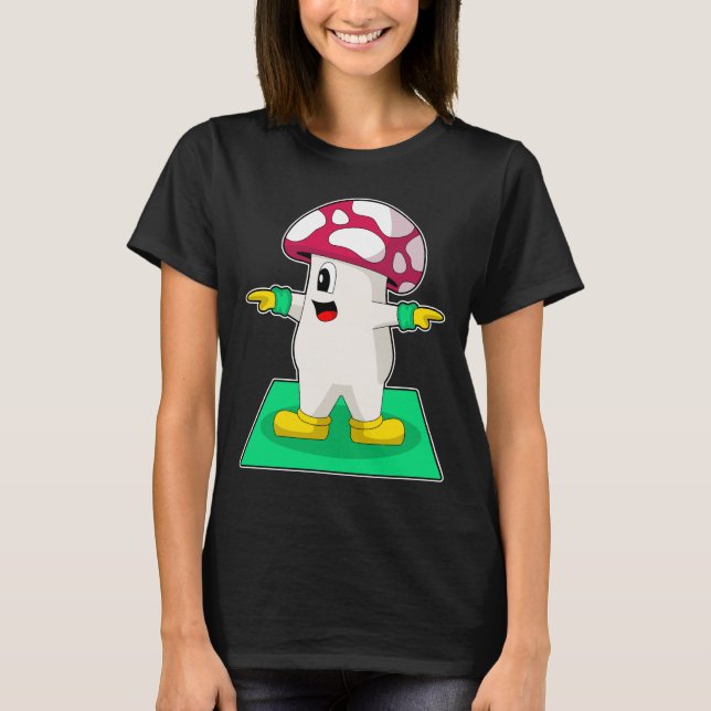 Camiseta Mushroom Yoga Fitness Gimnasia (Anverso)