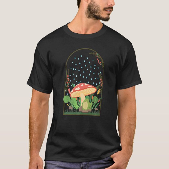 Camiseta Mushrooms Frog Naturecore Forestcore (Anverso)