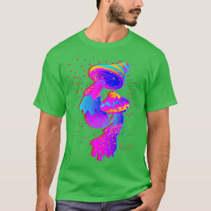 Camiseta Mushrooms Glitch Psychedelic