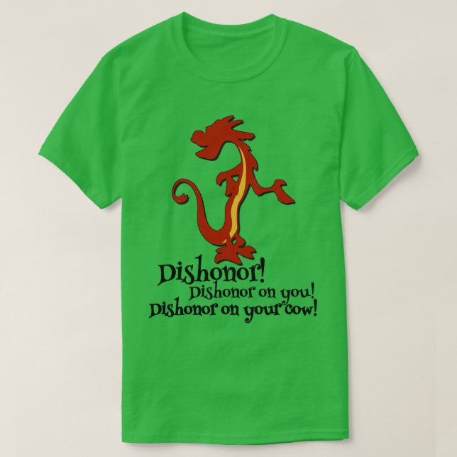 Camiseta Mushu Mulan Dishonor (Diseño del anverso)