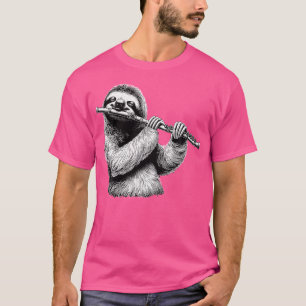 Camiseta Musi del instrumento del jugador flautista de la f