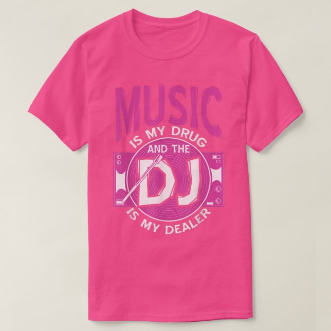 Camiseta Music And The DJ Turntables Diskjockes  (Diseño del anverso)