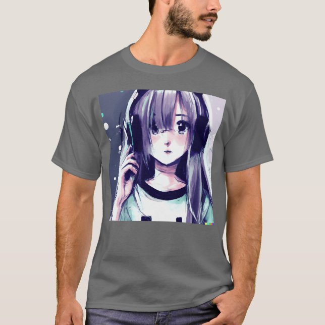 Camiseta Music Anime Natural Cute Girl friends (Anverso)