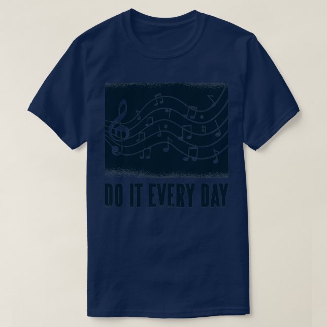 Camiseta Music Aovers Every day Notes Hombres Música femeni (Diseño del anverso)