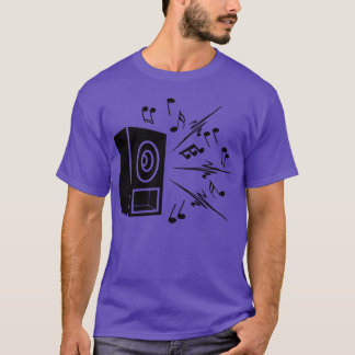 Camiseta Music bo con música a todo volumen que muestra a a