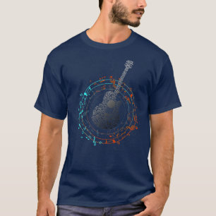 Camiseta Music Circle Guitarist Gift Idea, Music Notes