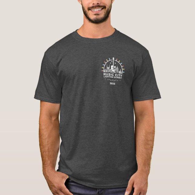 Camiseta Music City Lighting Summit 2025 (Variante) (Anverso)