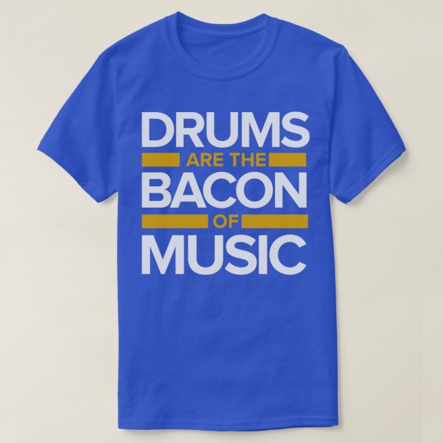 Camiseta Music drums Bacon  (Diseño del anverso)