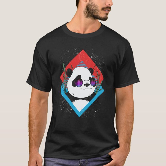 Camiseta Music Equalizer DJ Rave Party Musican Panda (Anverso)