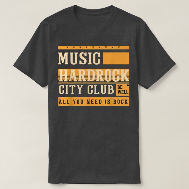 Camiseta Music Hardrock City Club Be Well Musical Music  (Diseño del anverso)