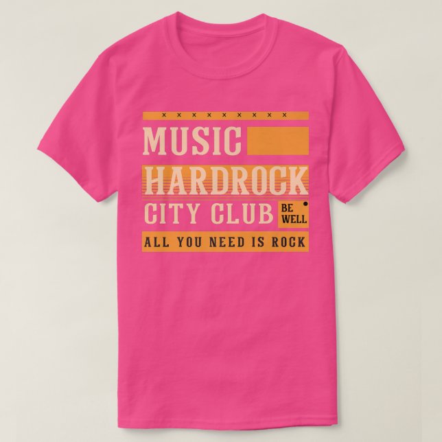 Camiseta Music Hardrock City Club Be Well Musical Music (Diseño del anverso)