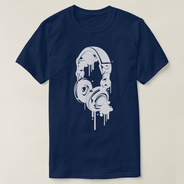 Camiseta Music Headphones Graffiti  (Diseño del anverso)