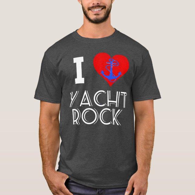 Camiseta Music i love yacht rock rock n roll anchor (Anverso)