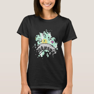 Camiseta Music In Me Musical Notes Piano Music Lover Gifts