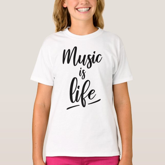 Camiseta Music is life (Anverso)
