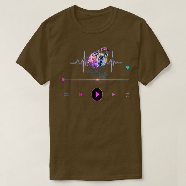 Camiseta Music Is Life1855 (Diseño del anverso)