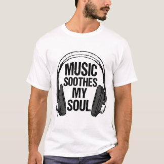Camiseta Music Is My Soul – Dark Grunge Music Lover Design