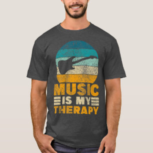 Camiseta Music Is My TherapyFunny Instrument Electric Bass 