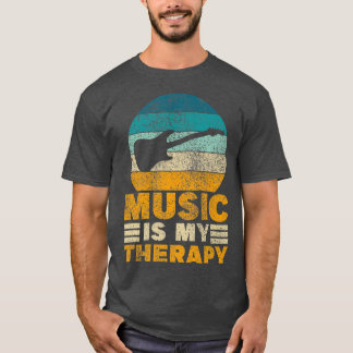Camiseta Music Is My TherapyFunny Instrument Electric Bass 