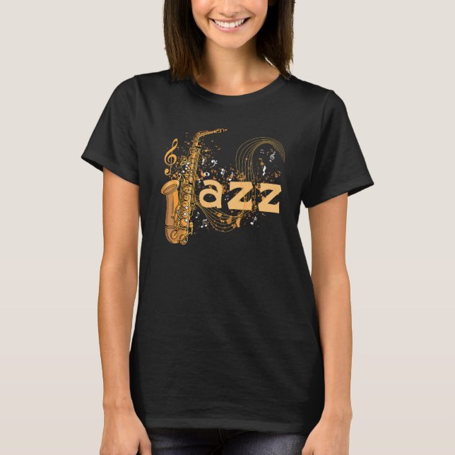 Camiseta Music Jazz Saxophone Musician Saxophonist (Anverso)
