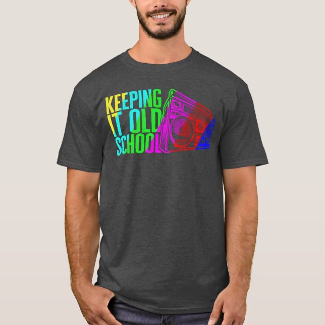 Camiseta Music Keeping It Old School Stereo Retro retro (Anverso)