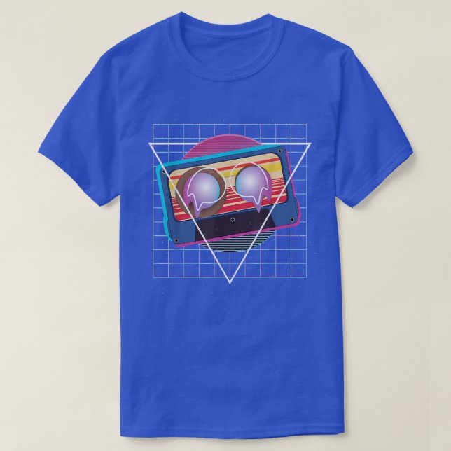 Camiseta Music Lover Vaporwave Synthwave 80s Art Retro Cass (Diseño del anverso)