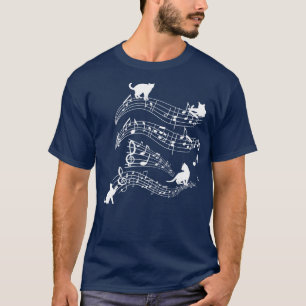 Camiseta Music Notes Cats Musical Score Funny Kittens