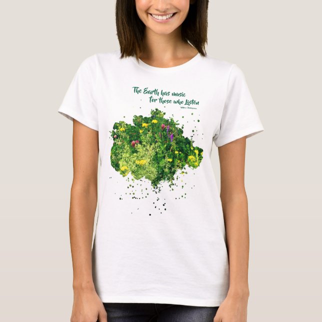 Camiseta Music Of Nature Inspirational Quote  (Anverso)