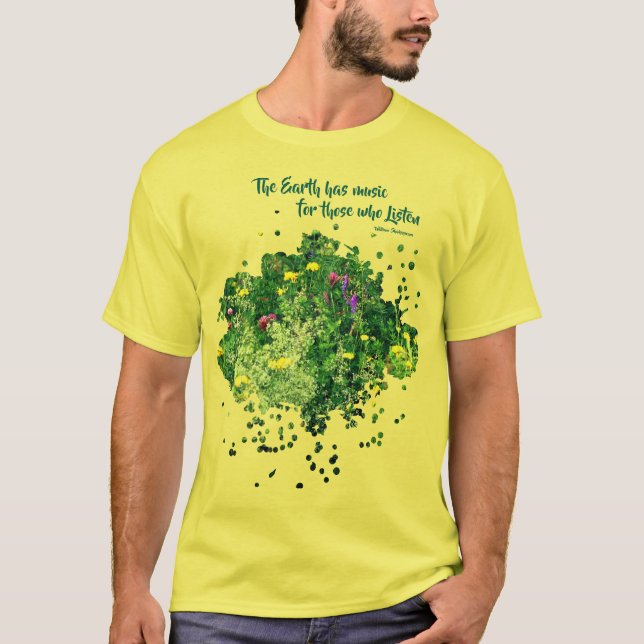 Camiseta Music Of Nature Inspirational Quote  (Anverso)