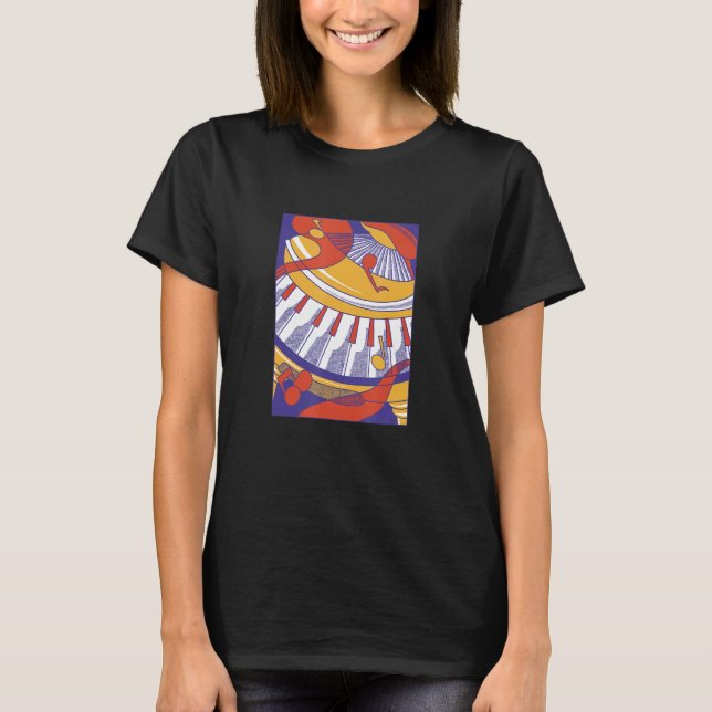 Camiseta Music  Piano Prints for Living Room (Anverso)