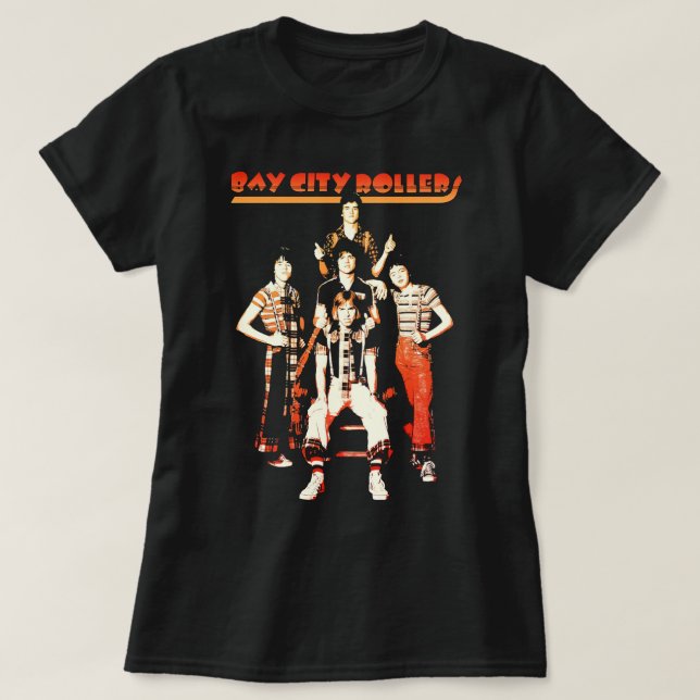 Camiseta Music Retro Band Bay City Rolling Music Rock Grap (Diseño del anverso)