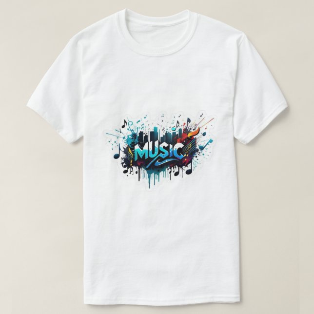 Camiseta Music style Cool. (Diseño del anverso)