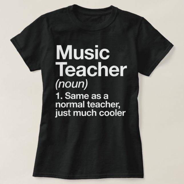 Camiseta Music Teacher Definition Funny Back To School Firs (Diseño del anverso)
