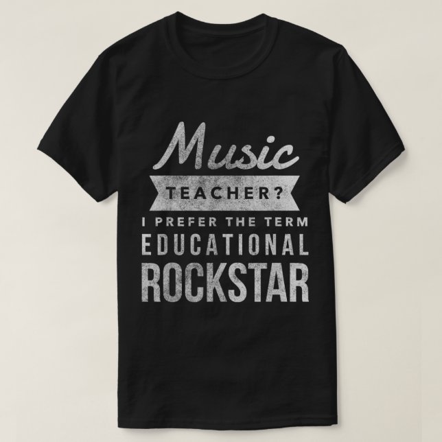 Camiseta Music Teacher Educational Rockstar (Diseño del anverso)
