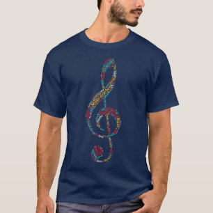 Camiseta Music Teacher Gifts Key Sol Pentagram Notes graphi