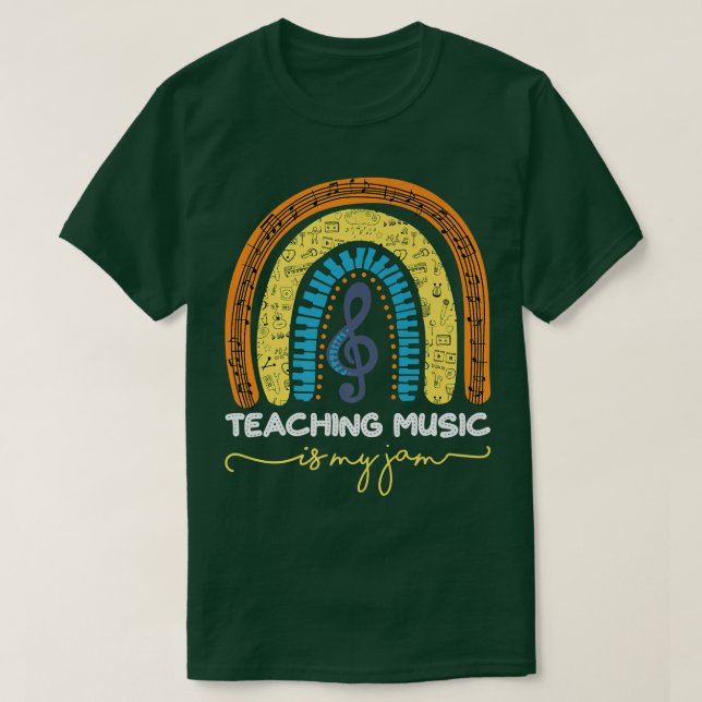 Camiseta Music Teacher Teaching Music Is My Jam  (Diseño del anverso)