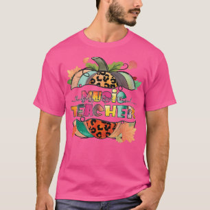 Camiseta Music Teacher Thankful Grateful Blessed Pumpkin Au