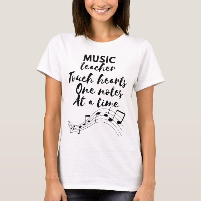 Camiseta Music teacher touch heart teacher appreciation day (Anverso)