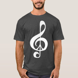 Camiseta Music Treble Clef Peace Sign 