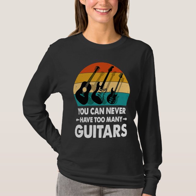 Camiseta music with guitars sunset vintage guitars (Anverso)