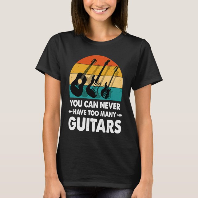 Camiseta music with guitars sunset vintage guitars (Anverso)