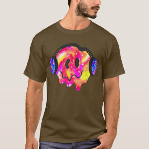 Camiseta Música Amante Sonriente Cara Vestido Feliz Cabeza