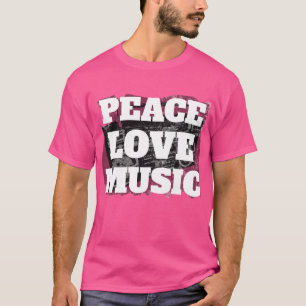 Camiseta Música Amor Paz Boombox Retro