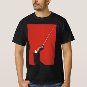 Camiseta Música antigua, mano del director que sostiene una